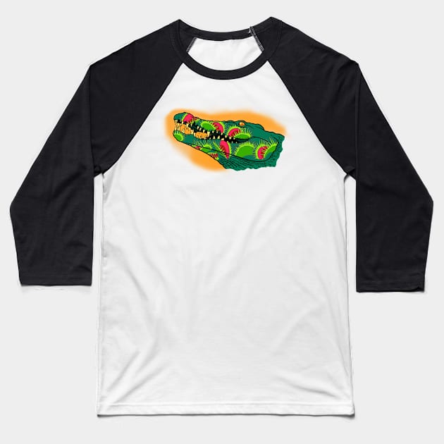 Crocodile plants Baseball T-Shirt by Borapronobis